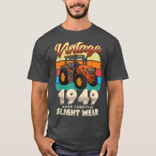Camiseta Vintage Est 1949 Farmer Trator 73º Aniversário 73Y