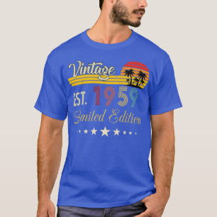 Camiseta Vintage Est 1959 Limited Edition Aniversário
