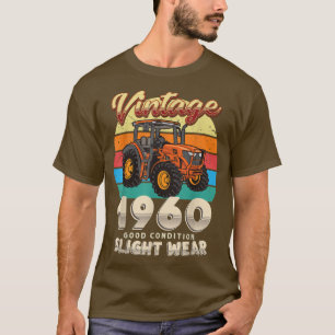 Camiseta Vintage Est 1960 Farmer Trator 62nd Birthday 62Y