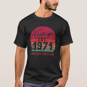 Camiseta Vintage Est 1971 Limited Edition 51 Anos De Idade