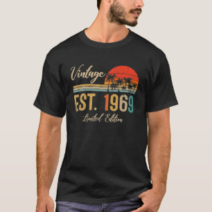 Camiseta Vintage Est Edição Limitada De 1969 53Rd Birthday