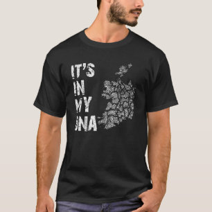Camiseta Vintage está no mapa de impressão digital Iri da m