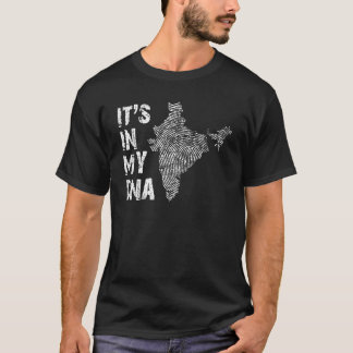 Camiseta Vintage Está No Meu Dna Índia Mapa Da Impressão Di