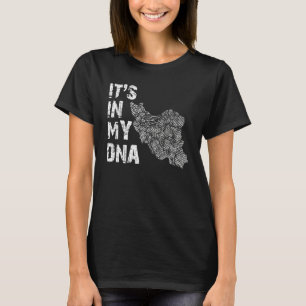 Camiseta Vintage Está No Meu DNA Irã Mapa Da Impressão Digi