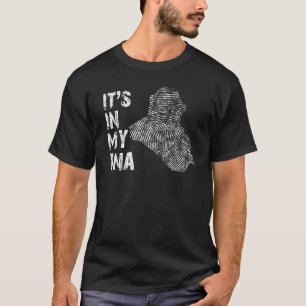 Camiseta Vintage Está No Meu DNA Iraque Mapa De Impressões