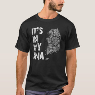 Camiseta Vintage Está no Meu Mapa de Dna Coreia do Sul