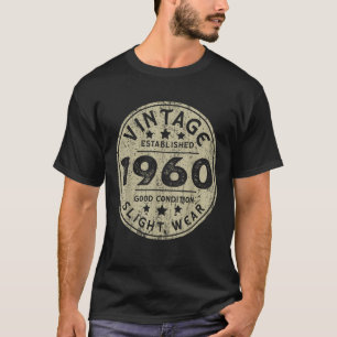 Camiseta Vintage estabeleceu 1960, 62ª Festa de aniversário