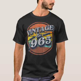 Camiseta Vintage estabeleceu 1965 57th Retro de Festa de an