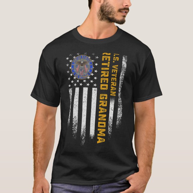 Camiseta Vintage, Estados Unidos, bandeira americana Vetera (Frente)
