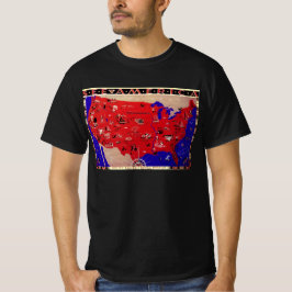 Camiseta Vintage, Estados Unidos da América, mapa do Viagem