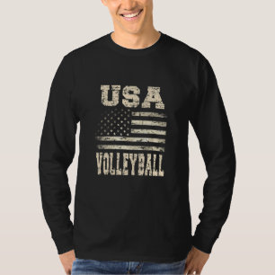 Camiseta Vintage Estados Unidos Flag Voleibol