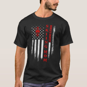 Camiseta Vintage Estados Unidos Flag World S Okayest Skiing