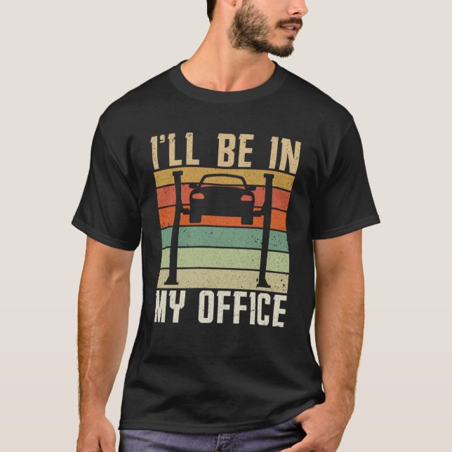 Camiseta Vintage, estarei no meu escritório. (Frente)