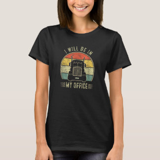 Camiseta Vintage, estarei no meu escritório Trânsito Cone T