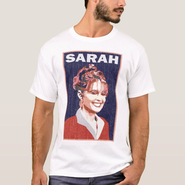 Camiseta Vintage-Estilo Sarah Palin (Frente)
