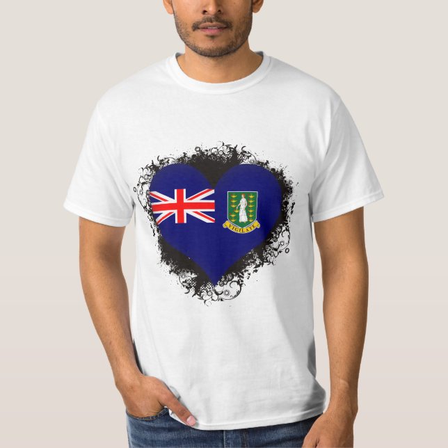 Camiseta Vintage eu amo British Virgin Islands (Frente)