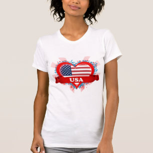 Camiseta Vintage eu amo EUA