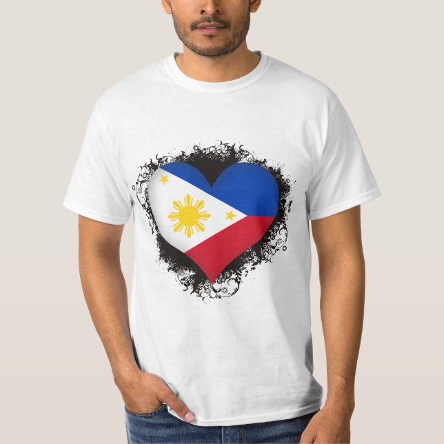 Camiseta Vintage eu amo Filipinas (Frente)