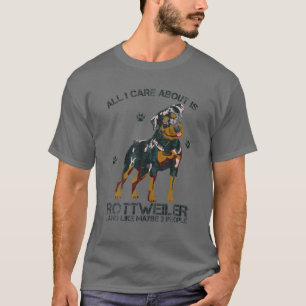 Camiseta Vintage Eu Amo Meu Rottweiler E Como Talvez 3 Pess
