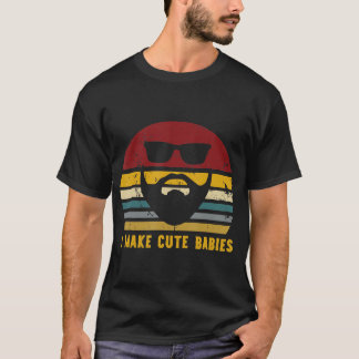 Camiseta Vintage Eu Faço Bebês Bonitos, Pais Confiantes Eng