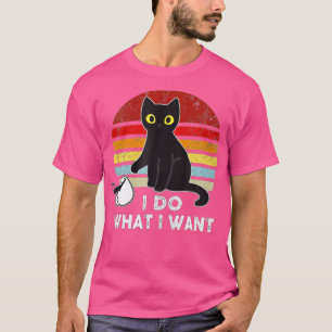 Camiseta Vintage Eu faço o que quero amor de gato ou Pai Mã