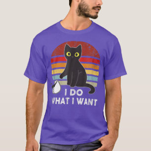Camiseta Vintage Eu faço o que quero amor de gato ou Pai Mã