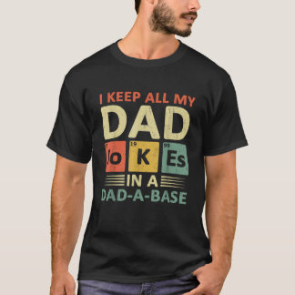 Camiseta Vintage Eu Guardo Todas As Minhas Piadas Pais Em U