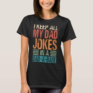 Camiseta Vintage Eu Guardo Todas As Minhas Piadas Pais Em U