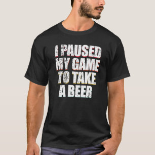 Camiseta Vintage Eu Pausei Meu Jogo Para Pegar Um Jogo De V