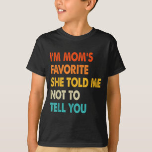 Camiseta Vintage Eu Sou o Irmão Favorito da Mamãe Humor Fam