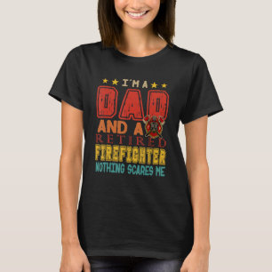 Camiseta Vintage Eu Sou Um Pai E Um Bombeiro Aposentado Org