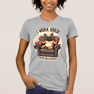 Camiseta Vintage Eu Trabalho Duro para o Estilo de Vida do