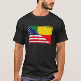 Camiseta Vintage, EUA, Benin Flag Patriótico