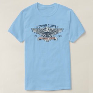 Camiseta Vintage EUA Classe União 250 Anos Forte Patriótico