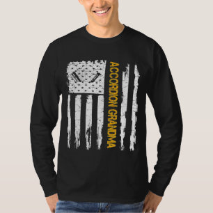 Camiseta Vintage EUA Flag Accordion Grandma Silhou