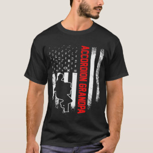 Camiseta Vintage EUA Flag Accordion Notas do Avô