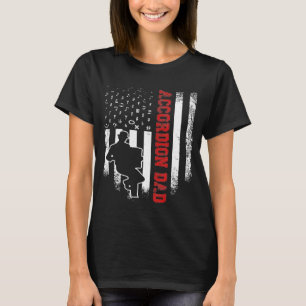 Camiseta Vintage EUA Flag Accordion Pai Notas Silh