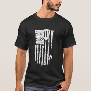 Camiseta Vintage EUA Flag America Griling CHURRASCO de Cook