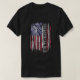 Camiseta Vintage EUA Flag Americano Proud Pai de Voleibol S (Frente do Design)