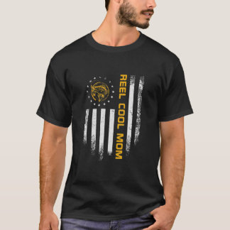 Camiseta Vintage EUA Flag Reel Legal Mãe Engraçado
