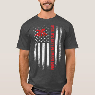 Camiseta Vintage EUA Flag Worlds Best Plumber