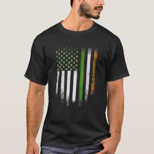 Camiseta Vintage EUA Irish American Flag Ireland Flag RUA P
