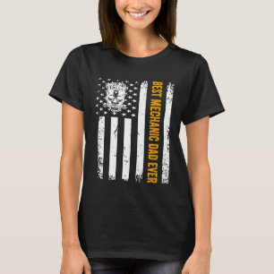 Camiseta Vintage EUA Melhor Pai Mecânico de Todos os Tempos