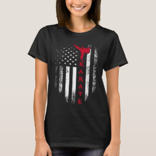 Camiseta Vintage EUA Red White Karate American Flag Gi Lega