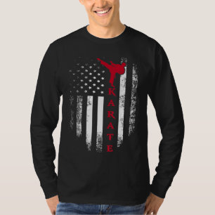 Camiseta Vintage EUA Red White Karate American Flag Gi Lega