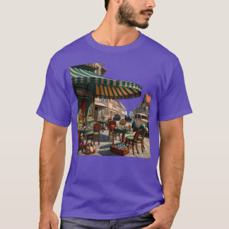 Camiseta Vintage European Cafe Scene friends