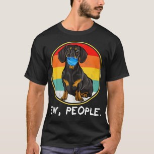 Camiseta Vintage Ew Pessoas Black Dachshund Dog Vestindo Fa