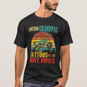 Camiseta Vintage Excelente Vovô Tem Carbarões Tattoos Ride