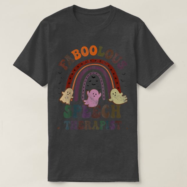 Camiseta Vintage FaBOOlous SPEECH THERAPIST (Frente do Design)
