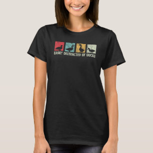 Camiseta Vintage facilmente distraída por Ducks Retro Lover